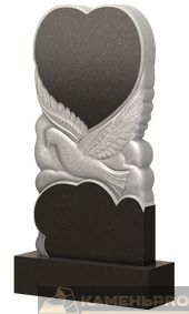 Памятник гранитный голуб и сердце ПГ-0354