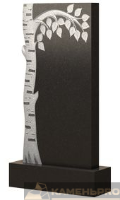 Памятник гранитный с березкой ПГ-0099