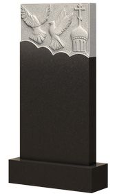 Памятник гранитный голуби и храм ПГ-0283