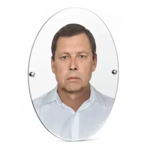 Портрет на памятник из стекла овальный